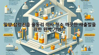 밀양 삼랑진읍 율동리 이사 청소: 깨끗한 새출발을 위한 완벽 가이드