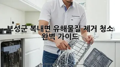 보성군 복내면 유해물질 제거 청소 완벽 가이드